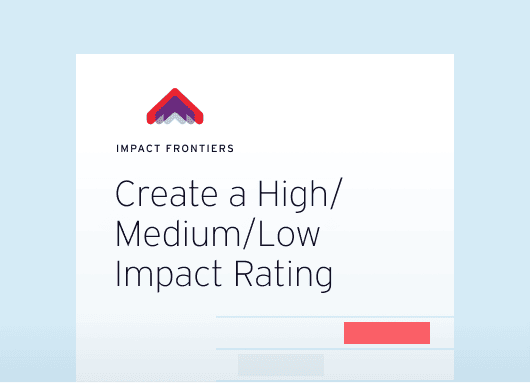 create a high/medium/low impact rating